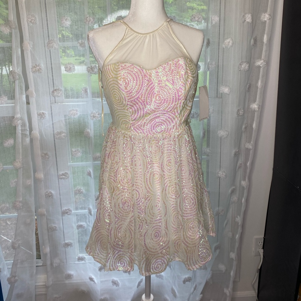 Iridescent Sequin Cocktail Dress